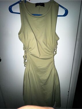 AKIRA Olive Cutout Sleeveless Mini Dress